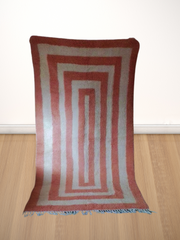 Load image into Gallery viewer, Beni Mrirt rug - Home art living room rug - Monochrome Deisgn Interior - Faded Rug - Shaggy Rug - Pink Rug - Geometric Runner - Plain rug - AUALIRUG
