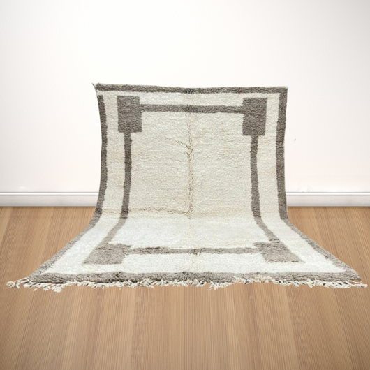 hand woven rug, Beni Ourain rug, Moroccan area rug, handwoven rug, custom size rug - AUALIRUG