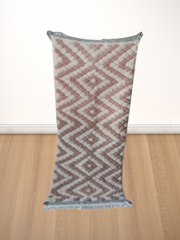 Load image into Gallery viewer, Woven Fringe Runner, Traditional Pink Diamond Rug, Sheep Wool Rug, Wool Carpet Australia, Modern Rug, Colorful Rug, Rug in America - AUALIRUG
