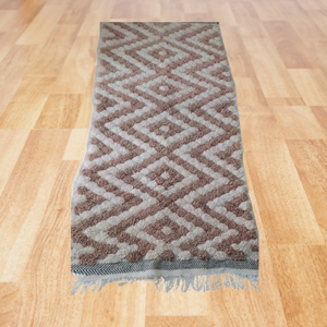 Woven Fringe Runner, Traditional Pink Diamond Rug, Sheep Wool Rug, Wool Carpet Australia, Modern Rug, Colorful Rug, Rug in America - AUALIRUG