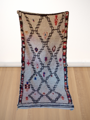 Load image into Gallery viewer, Sheep Wool Rug - Peach Rug - Traditional Rug - tapis berber - Contemporary Rug - Hand Knotted Rug- Black White Custom Rug - Handmade Carpet - AUALIRUG
