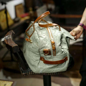 Vintage Full Grain Leather Duffle Bag, Women's Leather Weekend Bag,  Men's Travel Bag, Carry-On Bag, Leather Luggage, Leather Gym Bag