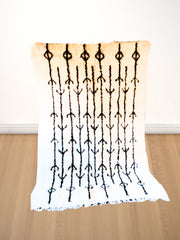 Load image into Gallery viewer, luxury wool - Large Rug - Moroccan Rug - Living Room Rug - Berber  Rug - Genuine Lamb Wool - Fluffy High Pile Runner -  Black White Rug - - AUALIRUG
