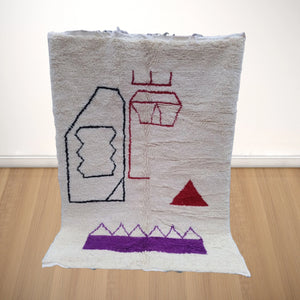 aesthetic unique rug, modern artwork authentic rug, colourful floor mattress runner | Customised