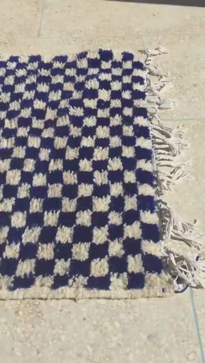 Amazing multicolored Rug - Handmade Rug - Traditional Moroccan Rug - Wool Area Rug - Bohemian Rug - Blue and White Rug - Antique Rug