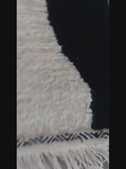 Load and play video in Gallery viewer, Artistic rugs - tufted area rug - Gorgeous Beni Ourain Carpet - terracotta solid rug - Simple rug- Black and White Rug - Oversize rug
