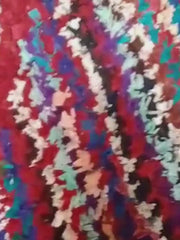 Load and play video in Gallery viewer, handmade boucherouite carpet, single area rug, boucherouite outdoor rug, long vintage rug
