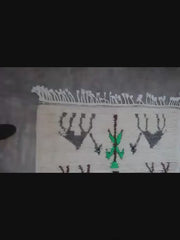 Load and play video in Gallery viewer, artistic rugs - Boucherouite rugs - Moroccan Rug - Home art Living Room Rug - Berber Style Rug - Genuine Lamb Wool - Black White Rug
