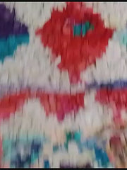 Load and play video in Gallery viewer, Artisanal Splendor: Handwoven Berber Bouchouite Carpet - Vintage Moroccan Elegance | 100cm x 150cm In Stock
