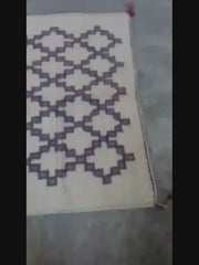 Load and play video in Gallery viewer, Antique Rug - Beni Mguild Rug - Chic Rug - Black and White Rug - New York Rug - Rug in Canada - Handwoven Rug - Floor Rug - , Stairs rug
