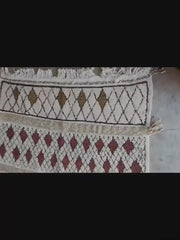 Load and play video in Gallery viewer, Colorful rug - Boucherouite rugs - beni Ourain Rug- Chic Rug - New York Rug - Rug in Australia - Handmade Rug - Floor Rug - authentic rug
