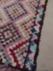 Load and play video in Gallery viewer, Artistic Splendor: Large Moroccan Bouchouite Floor Rug - Expressive Patterns, Eye-Catching Beauty
