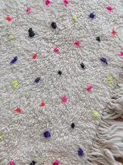 Load and play video in Gallery viewer, Polka Dot Rug - Custom Rug - Area Rug - Moroccan Rug - Bedroom Rug - Contemporary Art - Hand Knotted Rug - Genuine Lamb Wool - Trendy Rug
