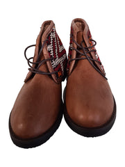 Load image into Gallery viewer, MOROCCAN KILIM BOOTS, Vintage Carpet Leather Boots Boho, Handmade Western Ankle Boots #2 - AUALIRUG
