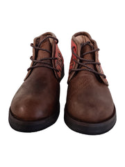 Load image into Gallery viewer, MOROCCAN KILIM BOOTS, Vintage Carpet Leather Boots Boho, Handmade Western Ankle Boots #3 - AUALIRUG
