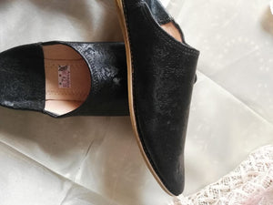 Moroccan Traditional Babouche, Handmade Leather Slippers - AUALIRUG