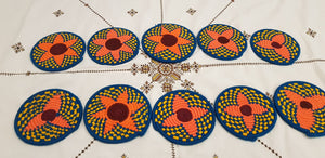 Moroccan Handmade Wool Placemat Set of 10＃25 - AUALIRUG