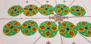 Moroccan Handmade Wool Placemat Set of 10＃22 - AUALIRUG