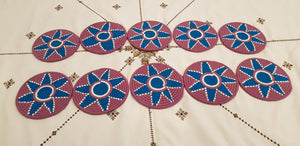 Moroccan Handmade Wool Placemat Set of 10＃18 - AUALIRUG