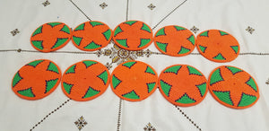 Moroccan Handmade Wool Placemat Set of 10＃12 - AUALIRUG
