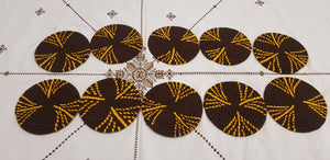 Moroccan Handmade Wool Placemat Set of 10＃26 - AUALIRUG