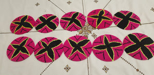 Moroccan Handmade Wool Placemat Set of 10＃14 - AUALIRUG