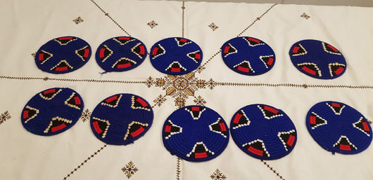Moroccan Handmade Wool Placemat Set of 10＃28 - AUALIRUG