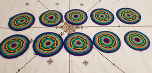 Moroccan Handmade Wool Placemat Set of 10＃15 - AUALIRUG