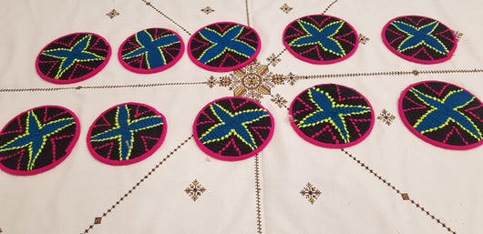 Moroccan Handmade Wool Placemat Set of 10＃5 - AUALIRUG