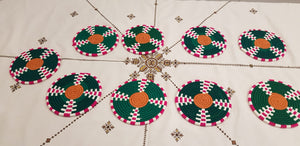 Moroccan Handmade Wool Placemat Set of 9 ＃10 - AUALIRUG