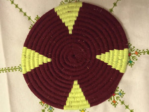 Moroccan set of woolen placemat handmade from 6 to 4 - AUALIRUG