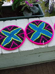 Load image into Gallery viewer, Moroccan Handmade Wool Berber Placemat Set of 10 ＃4
