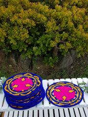 Load image into Gallery viewer, Moroccan Handmade Wool Placemat Set of 10 ＃3 - AUALIRUG
