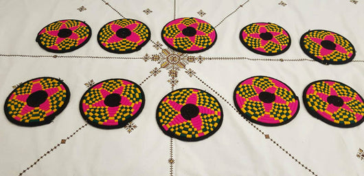 Moroccan Handmade Wool Placemat Set of 10 #  13 - AUALIRUG