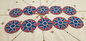 Moroccan Handmade Wool Placemat Set of 10 #  18 - AUALIRUG