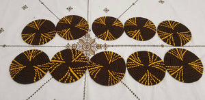 Moroccan Handmade Wool Placemat Set of 10 #  26 - AUALIRUG