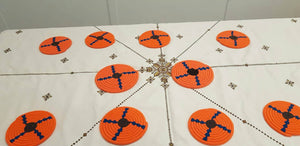 Moroccan Handmade Wool Placemat Set of 10 #  30 - AUALIRUG
