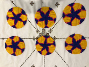 Moroccan Handmade Wool Placemat Set of  6 # 37 - AUALIRUG