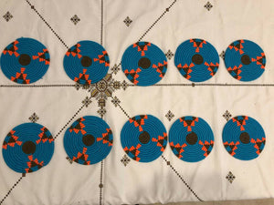 Moroccan Handmade Wool Placemat Set of 10  # 40 - AUALIRUG