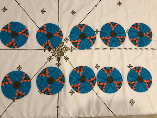 Moroccan Handmade Wool Placemat Set of 10  # 40 - AUALIRUG