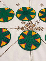 Load image into Gallery viewer, Moroccan Handmade Wool Placemat Set of 10 #  11 - AUALIRUG
