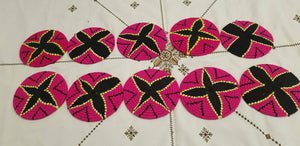 Moroccan Handmade Wool Placemat Set of 10 #  14 - AUALIRUG