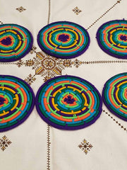 Load image into Gallery viewer, Moroccan Handmade Wool Placemat Set of 10 #  15 - AUALIRUG

