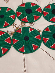 Load image into Gallery viewer, Moroccan Handmade Wool Placemat Set of 10 #  17 - AUALIRUG
