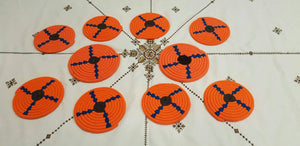 Moroccan Handmade Wool Placemat Set of 10 #  30 - AUALIRUG