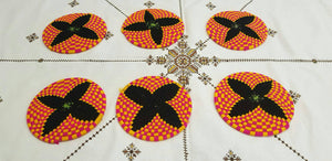 Moroccan Handmade Wool Placemat Set of 6 #  32 - AUALIRUG