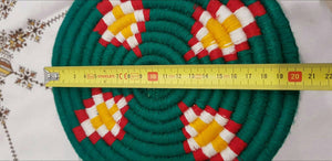 Moroccan Handmade Wool Placemat Set of 10 #  33 - AUALIRUG