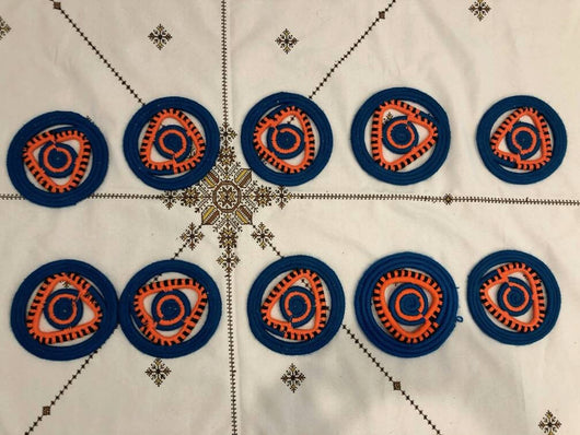 Moroccan Handmade Wool Placemat Set of 10 # 36 - AUALIRUG