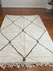 Load image into Gallery viewer, Moroccan Rug - Hand Knotted - Beni Ourain Rug - Custom Size Rug - Berber Rug - Handmade Wool Rug - Moroccan Plain Rug - Contemporary Rug
