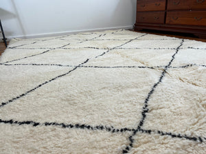 Beni ourain rug - Moroccan Berber rug - rug in Australia - soft rug - Wool rug - Hand woven rug - All wool Berber rug - Solid rug